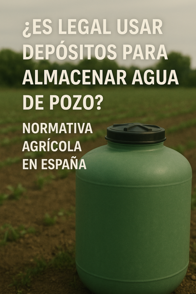 Usar depósitos para almacenar agua de pozo