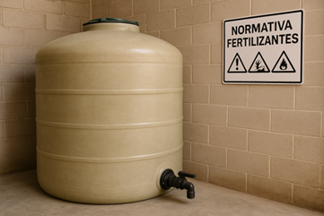 Normativa aplicable a depósitos para productos fertilizantes