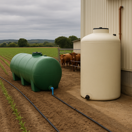 Usos del depósito de poliéster en explotaciones agrícolas y ganaderas