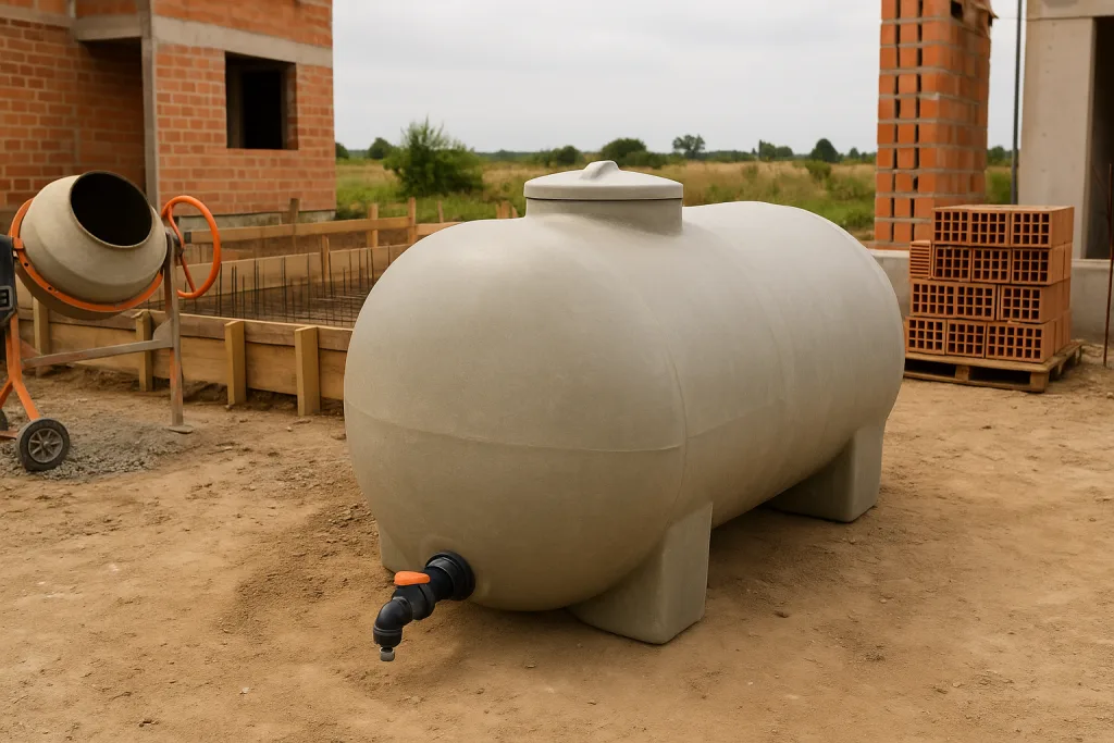 Armazenamento de água para argamassa e betão