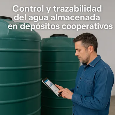 Controlo e rastreabilidade da água em depósitos cooperativos
