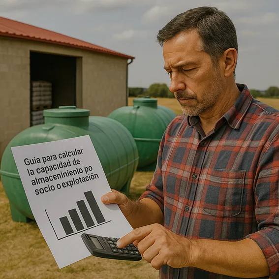 Calcular a capacidade de armazenamento por sócio ou exploração