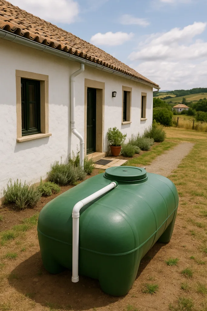 Recolher água da chuva para rega ou limpeza em alojamento local