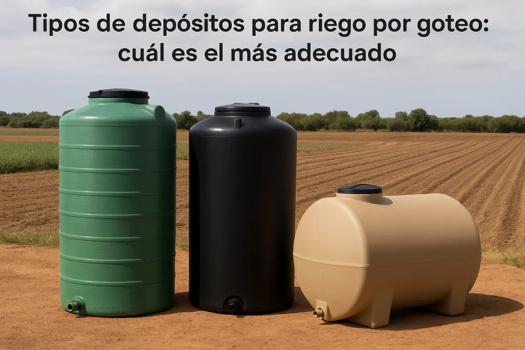 Tipos de depósitos para rega gota a gota