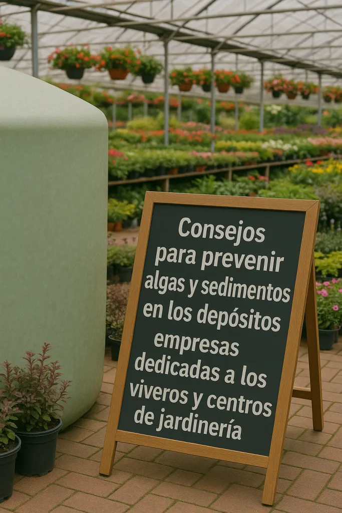 Conselhos para prevenir algas e sedimentos nos depósitos